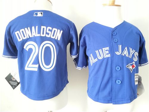 Toddler Blue Jays #20 Josh Donaldson Blue Cool Base Stitched MLB Jersey - Click Image to Close